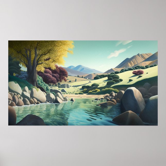 Pond down in the valley poster (Front)