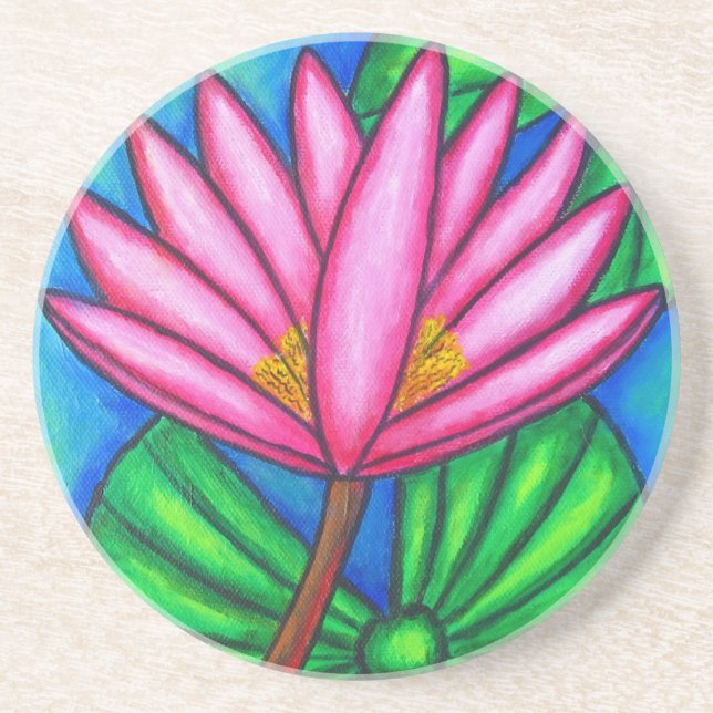 Pond Gem Coaster #3  by Lisa Lorenz (Front)