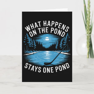 Pond Hockey Humor Shinny  Card