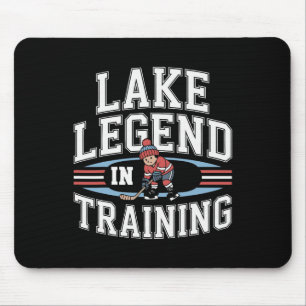 Pond Hockey Player Lake Legend Shinny Mouse Mat