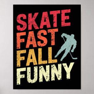 Pond Hockey Player Skate Fast Shinny (1)  Poster