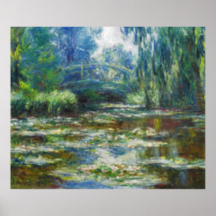Pond & Japanese Bridge Monet Fine Art Poster