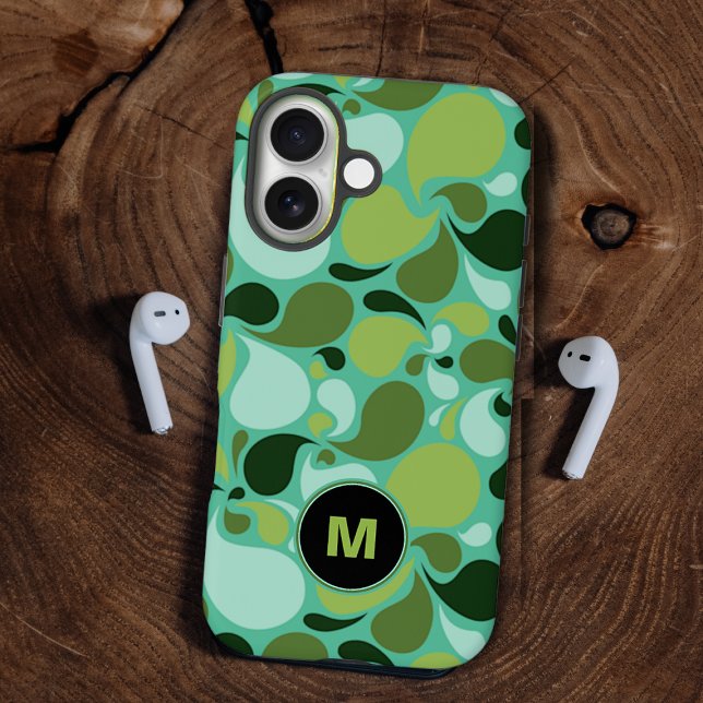 Pond Life Paisley Monogram Case-Mate iPhone Case (Creator Uploaded)