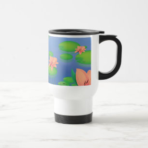 Pond Lilly Leafs Travel Mug