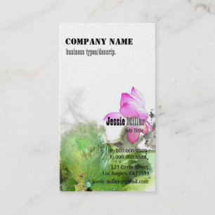 POND LOTUS l Chinese Brush Painting Art Business Card