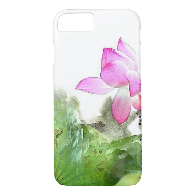 POND LOTUS l Chinese Brush Painting Art Case-Mate iPhone Case (Back)
