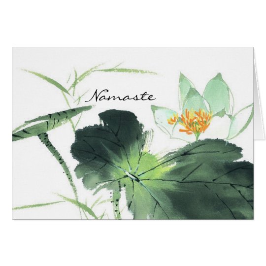 POND LOTUS PEACE l Chinese Brush Painting Art Card