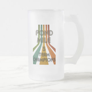 Pond Mile 5 Retro Team Champions Frosted Glass Beer Mug