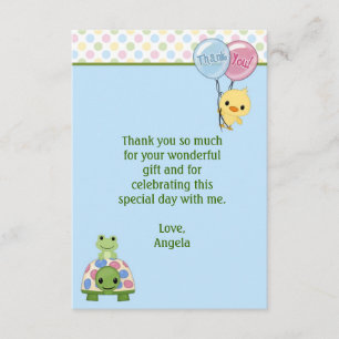 Pond Pals Duck Thank You Note 3.5"x5" (FLAT) Card
