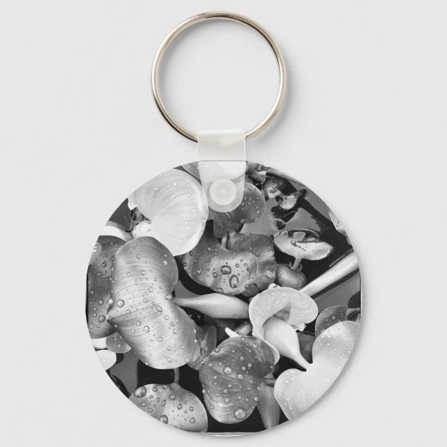 Pond Plants and Black and White Key Ring (Front)