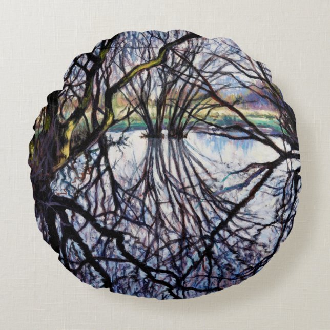Pond Reflections 2009 Round Cushion (Front)