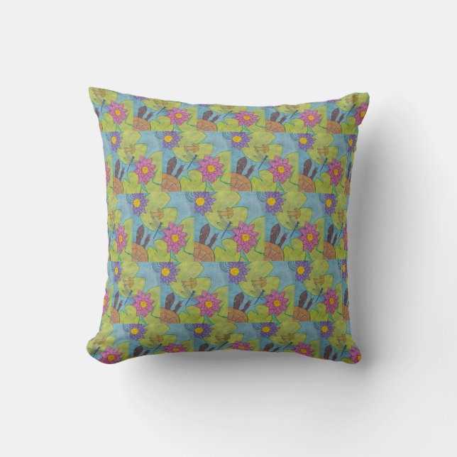 Pond Scene (pattern) - Pillow (Front)