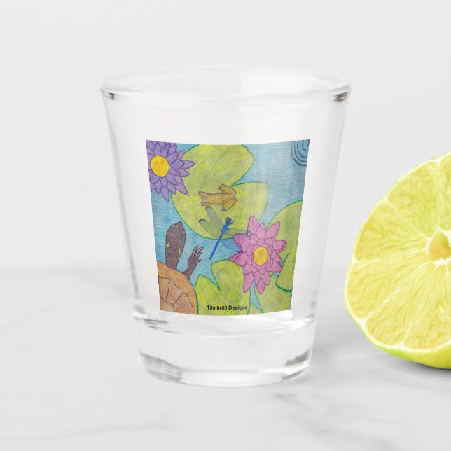 Pond Scene - Shot Glass (Front)
