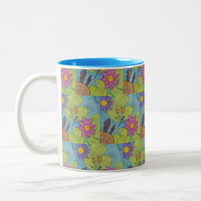 Pond Scene - Two-Tone Mug (Left)