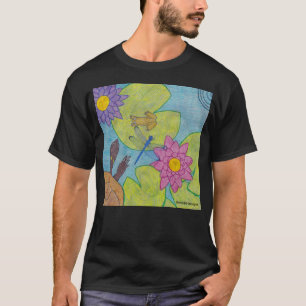 Pond Scene (vivid) - Men's Dark T-Shirt