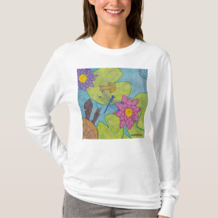 Pond Scene (white) - Women's Long Sleeve Shirt