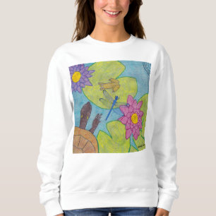 Pond Scene (white) - Women's Sweatshirt