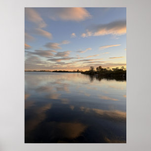Pond Waterscape Sunset Photo Poster