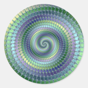 Pondering - Fractal Classic Round Sticker