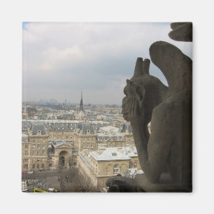 Pondering Parisian Gargoyle Magnet