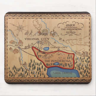 PONDEROSA MAP MOUSE PAD