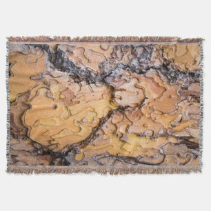 Ponderosa pine bark, Washington Throw Blanket