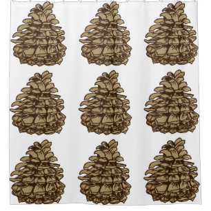Ponderosa Pine Cone Shower Curtain