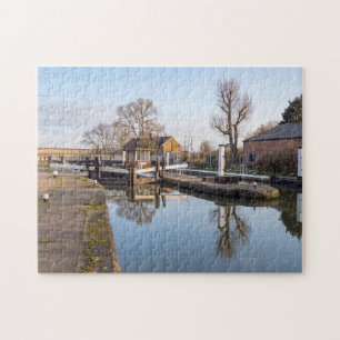 Ponders End Lock, River Lee Navigation, Enfield Jigsaw Puzzle