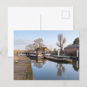 Ponders End Lock, River Lee Navigation, Enfield Postcard