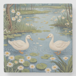 Pondside Tranquility Stone Coaster