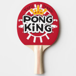 Pong King Red Ping Pong Paddle