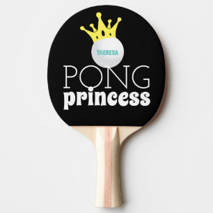 Pong Princess Personalised Name Ping Pong Paddle