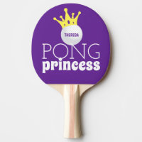 Pong Princess Purple Personalised Name