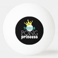 Pong Princess Teal Personalised Name