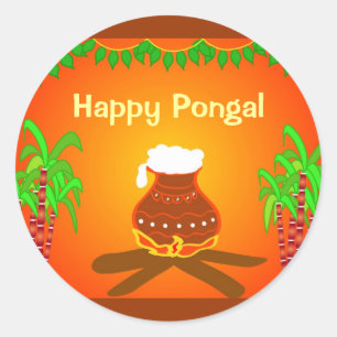 Pongal - South Indian festival Classic Round Sticker