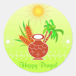 Pongal - South Indian festival Classic Round Sticker