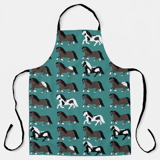 Ponies Allover Print Apron (Front)