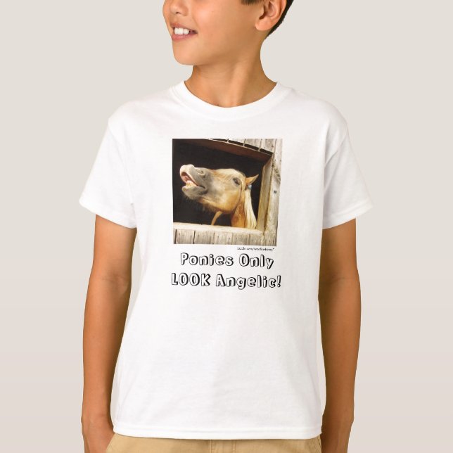 Ponies Only LOOK Angelic! T-Shirt (Front)