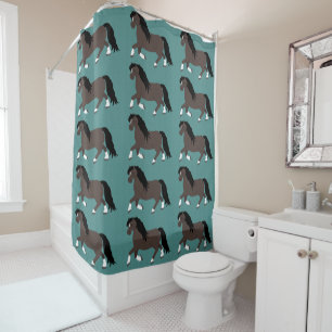 Ponies Shower Curtain