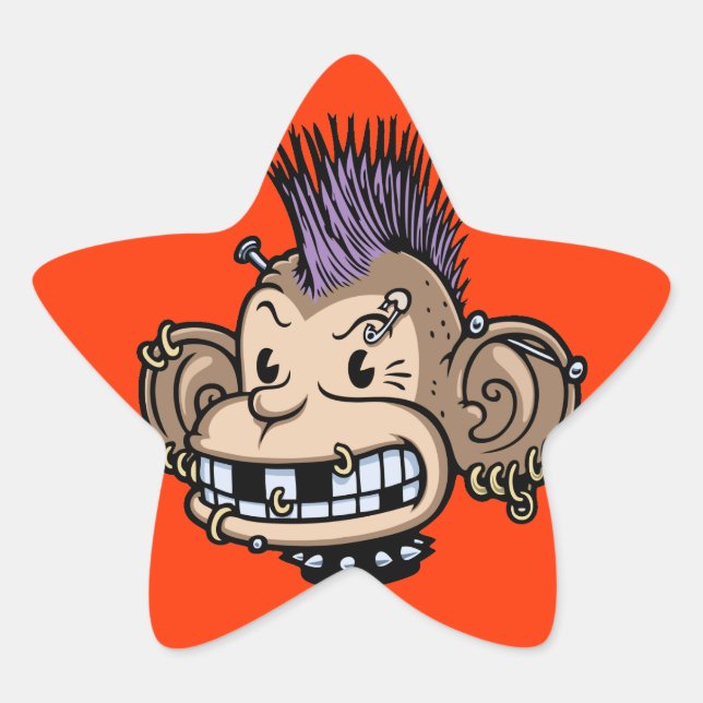 Ponkey Star Sticker (Front)