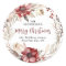 Ponsietta Christmas Wreath Return Address 