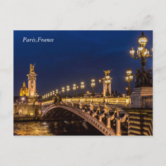 Pont Alexander III Paris Postcard