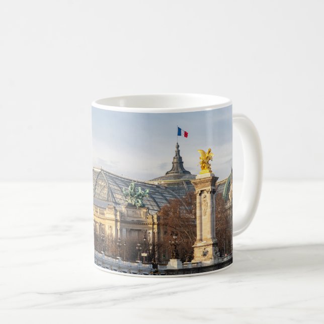 Pont Alexandre III and Grand Palais at golden hour Coffee Mug (Front Right)