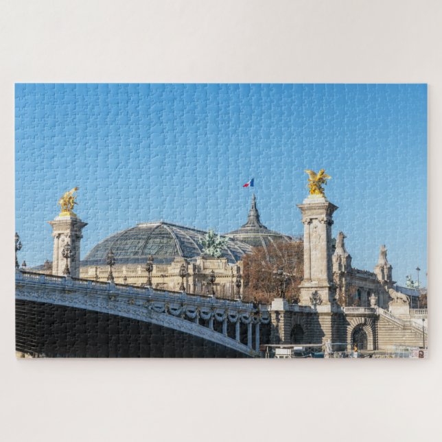Pont Alexandre III and Grand Palais on a sunny day Jigsaw Puzzle (Horizontal)