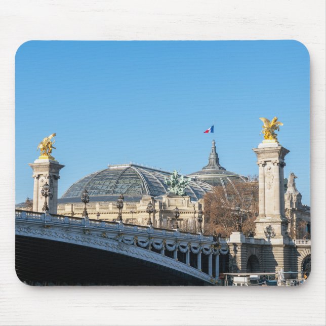 Pont Alexandre III and Grand Palais on a sunny day Mouse Mat (Front)