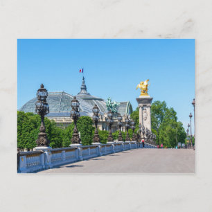 Pont Alexandre III and Grand Palais, Paris, France Postcard