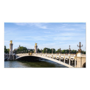 Pont Alexandre III on Seine River - Paris, France Photo Print