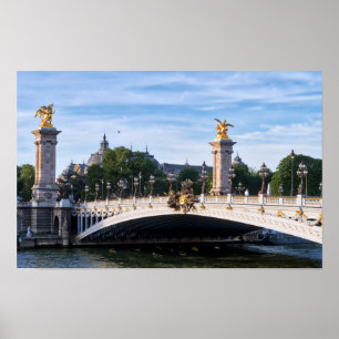 Pont Alexandre III on Seine River - Paris, France Poster