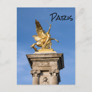 Pont Alexandre lll bridge - Paris, France Postcard