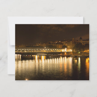 Pont de Bir-Hakeim in Paris at Night Postcard